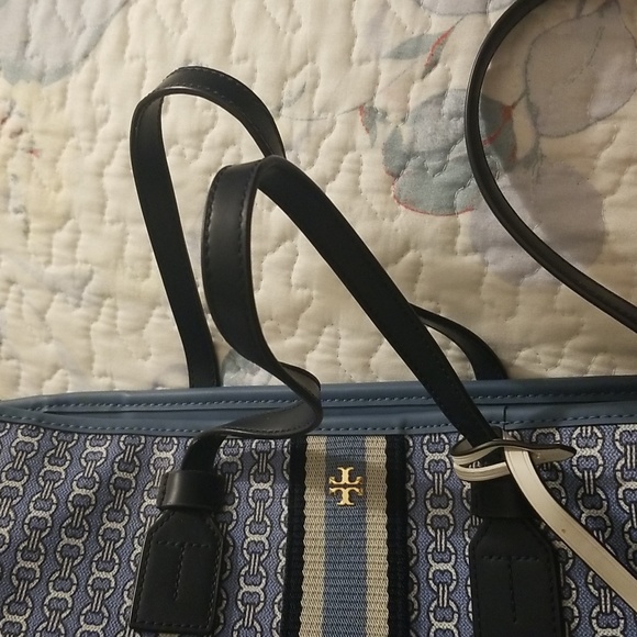 Tory burch Blue Gemini link tote Canvas - Picture 11 of 13